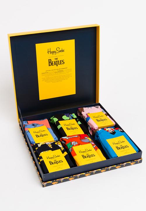 Beatles Lp Collectors Box 6 Pack Socks Multi Colour Happy Socks Socks Superbalist Com