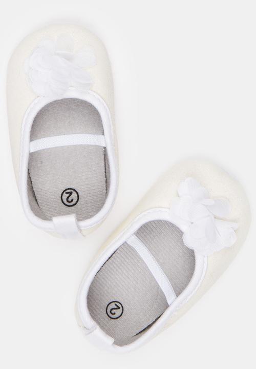 Pop Candy - Girls Glitter Pumps White