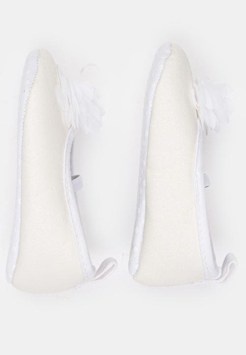 Pop Candy - Girls Glitter Pumps White
