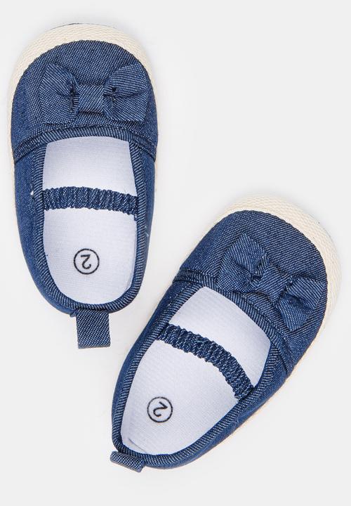 Pop Candy - Girls Bow Pumps Navy