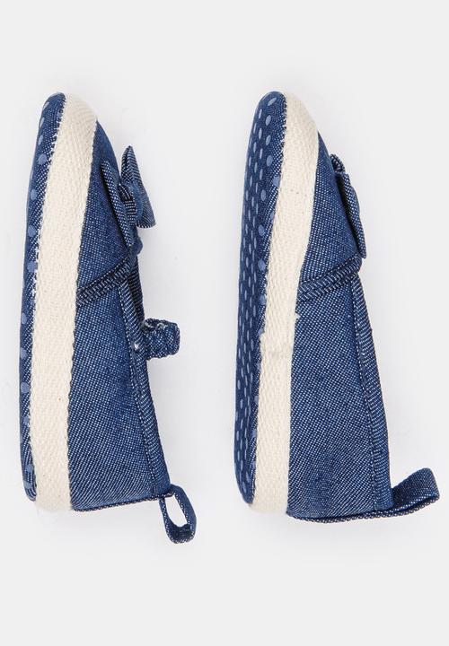 Pop Candy - Girls Bow Pumps Navy