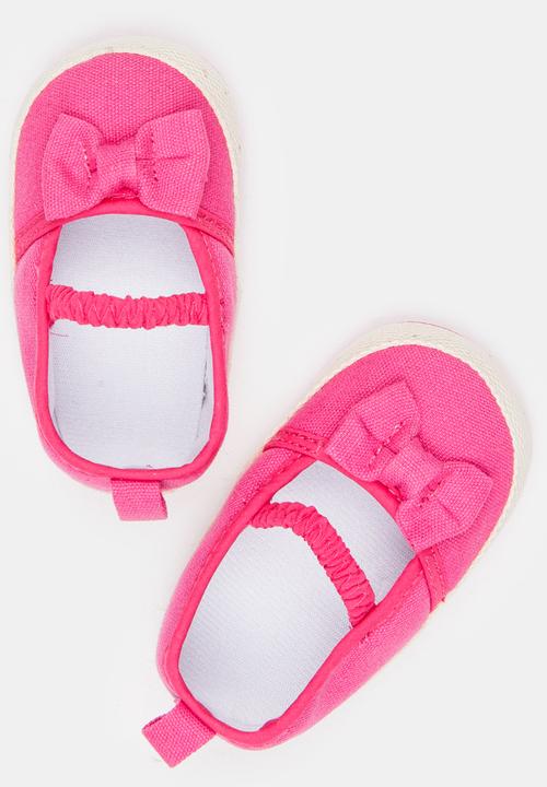 Pop Candy - Girls Bow Pumps Dark Pink