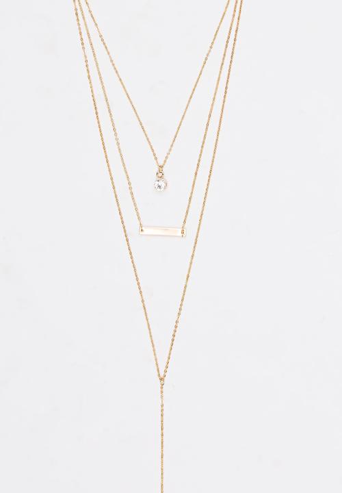 Pop Candy - Girls Multi Layer Necklace Gold
