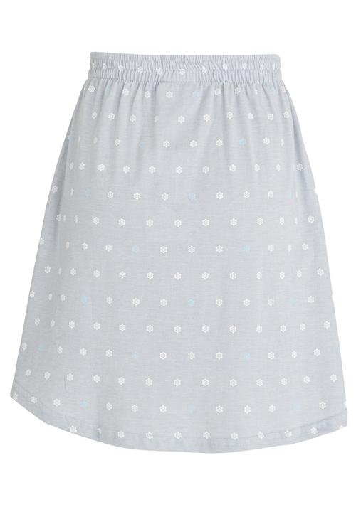 Rebel Republic - Knee Length Printed Knit Skirt Grey