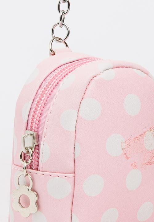 Pop Candy - Girls Spot Backpack Coin Purse Pale Pink