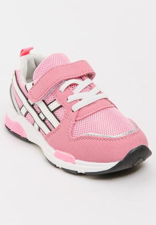 Pop Candy - Girls PU Suede Sneakers Mid Pink