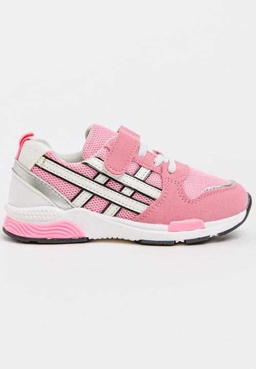 Pop Candy - Girls PU Suede Sneakers Mid Pink