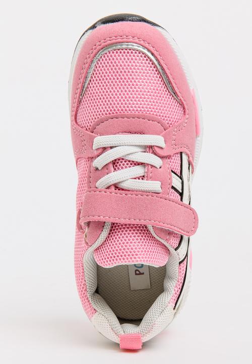 Pop Candy - Girls PU Suede Sneakers Mid Pink