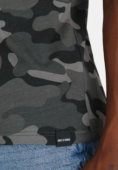Only & Sons - Thomas Camo Print Tee Multi-colour
