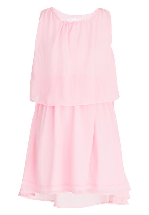 Rebel Republic - Chiffon Hi-Low Dress Pale Pink