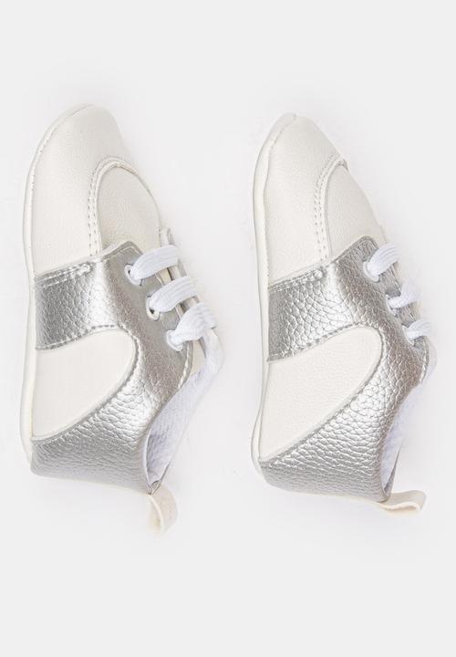 Pop Candy - Lace Up Pu Sneaker Silver