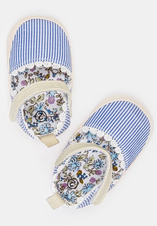 Pop Candy - Girls Stripe Espadrille Blue