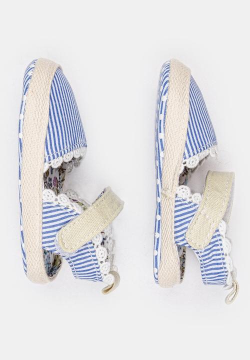 Pop Candy - Girls Stripe Espadrille Blue