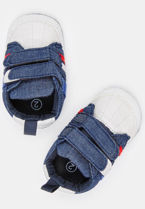 Pop Candy - Boys Velcro Strap Sneaker Blue