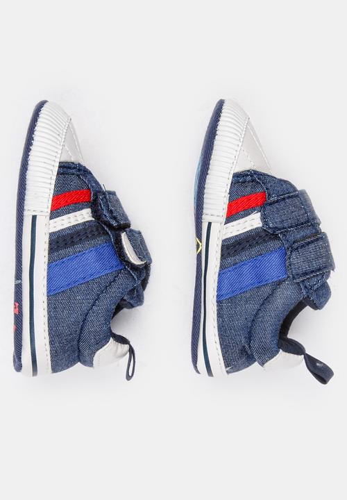 Pop Candy - Boys Velcro Strap Sneaker Blue