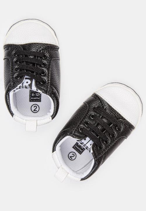 Pop Candy - Boys PU Hi Top Sneaker Black