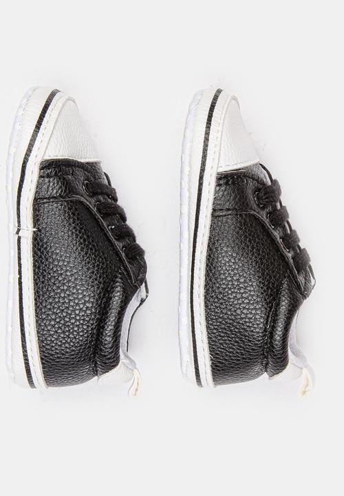 Pop Candy - Boys PU Hi Top Sneaker Black