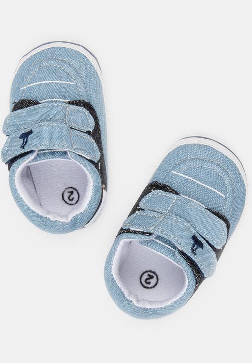 Pop Candy - Boys Velcro Strap Sneaker Blue