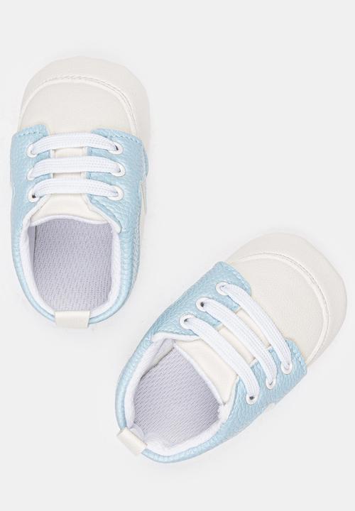 Pop Candy - Boys PU Sneaker Pale Blue