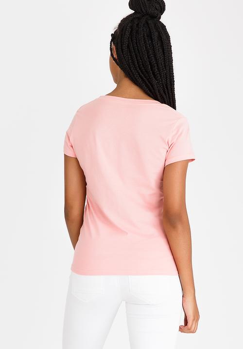 JEEP - Short Sleeve Foil Printed Tee Mid Pink