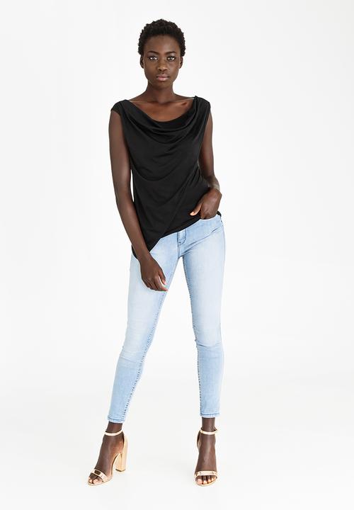 edit - Drape Wrap Over Top Black