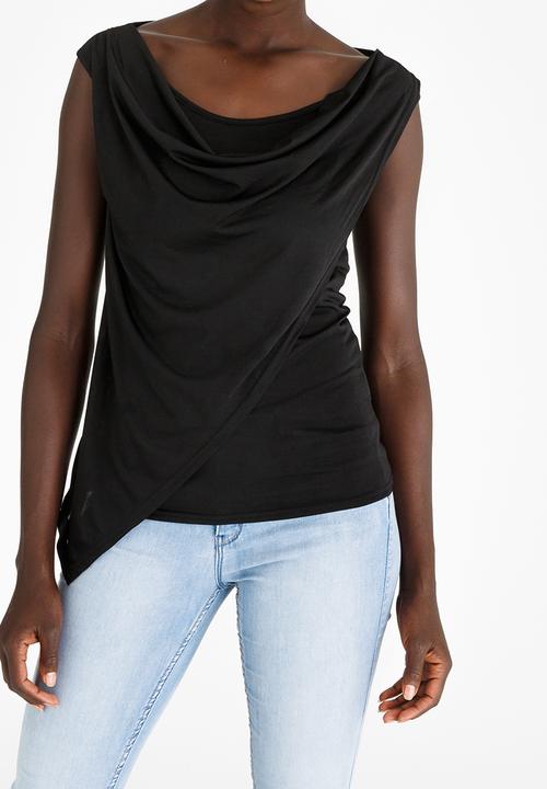 edit - Drape Wrap Over Top Black