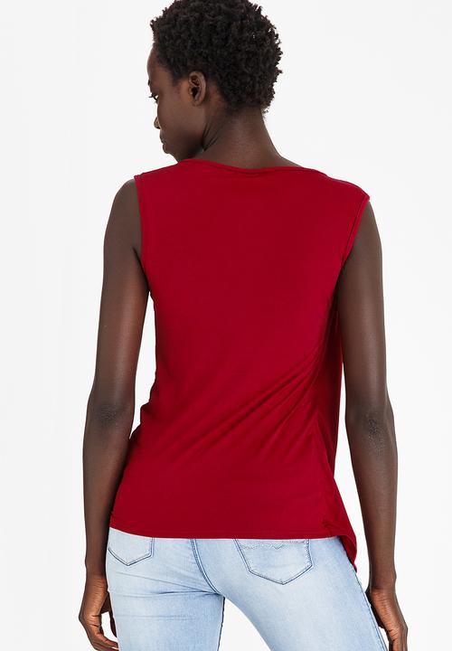 edit - Drape Wrap Over Top Dark Red