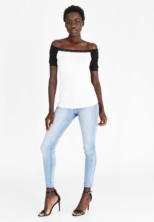 edit - Lace Detail T-shirt White