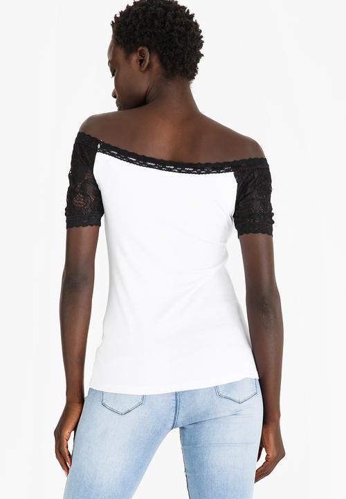 edit - Lace Detail T-shirt White