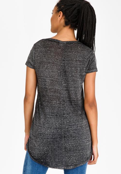 edit - V Neckline Tunic Grey