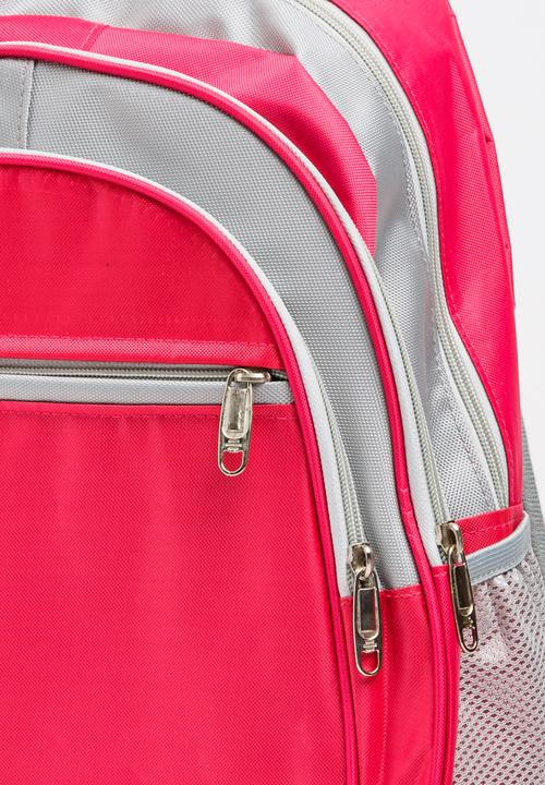 Pop Candy - Girls Colour Block Backpack Dark Pink