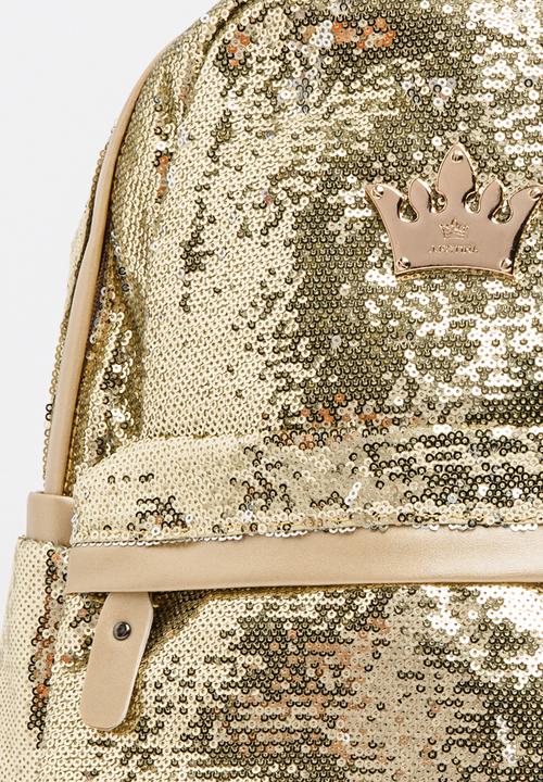 Pop Candy - Girls Sequins Backpack Gold