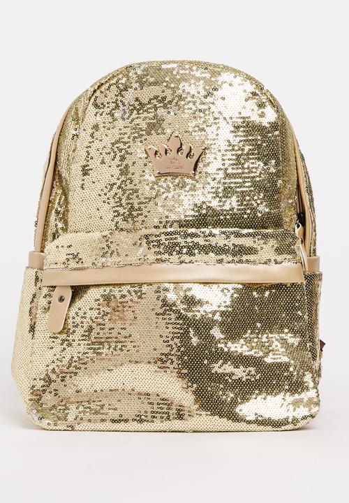 Pop Candy - Girls Sequins Backpack Gold