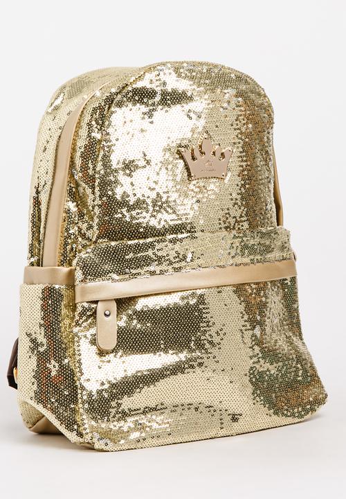 Pop Candy - Girls Sequins Backpack Gold