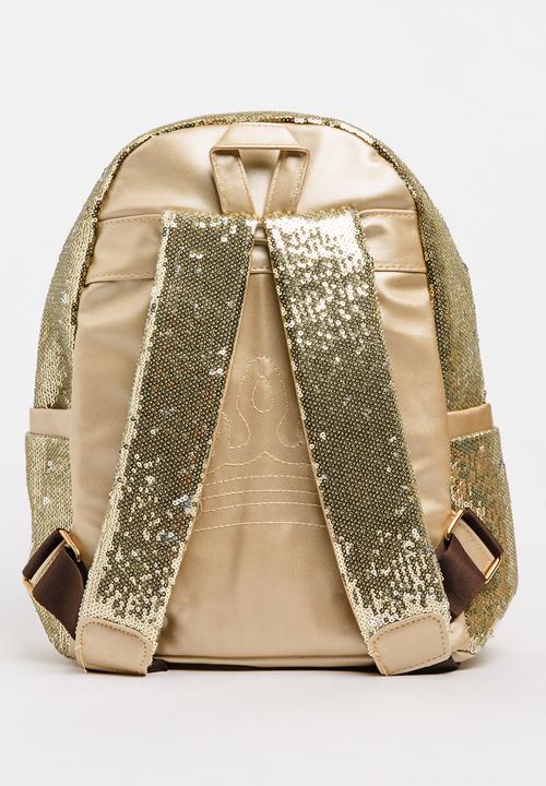 Pop Candy - Girls Sequins Backpack Gold