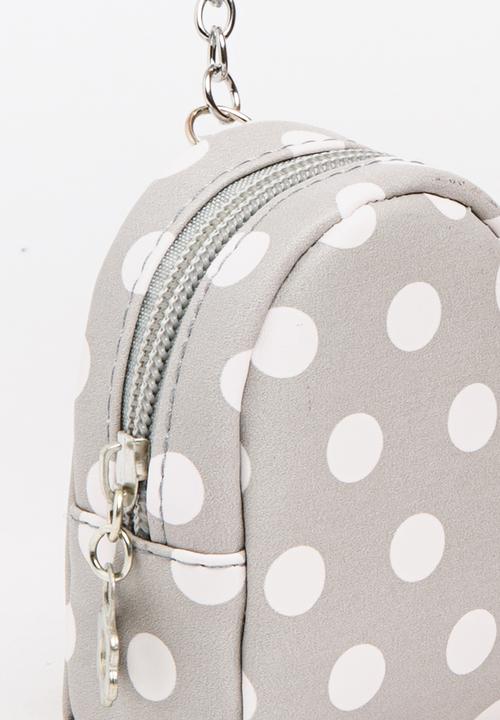 Pop Candy - Girls Spot Backpack Coin Purse Grey