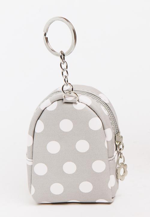 Pop Candy - Girls Spot Backpack Coin Purse Grey