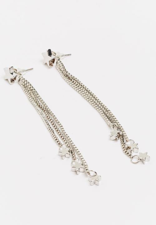 Pop Candy - Girls Star Earrings Silver