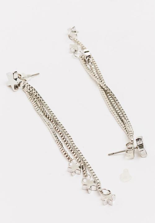 Pop Candy - Girls Star Earrings Silver