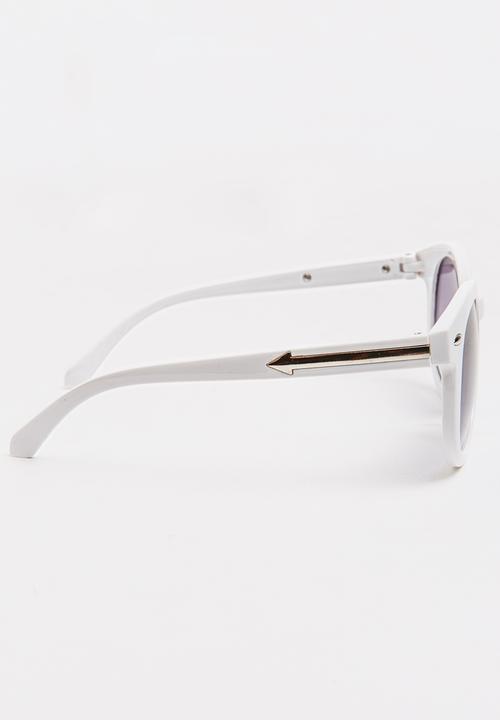 Pop Candy - Girls Round Sunglasses White