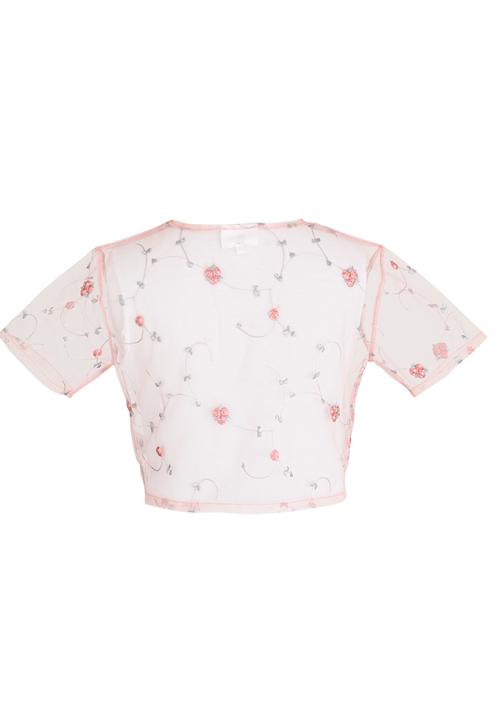 Rebel Republic - Boxy Mesh Top Mid Pink