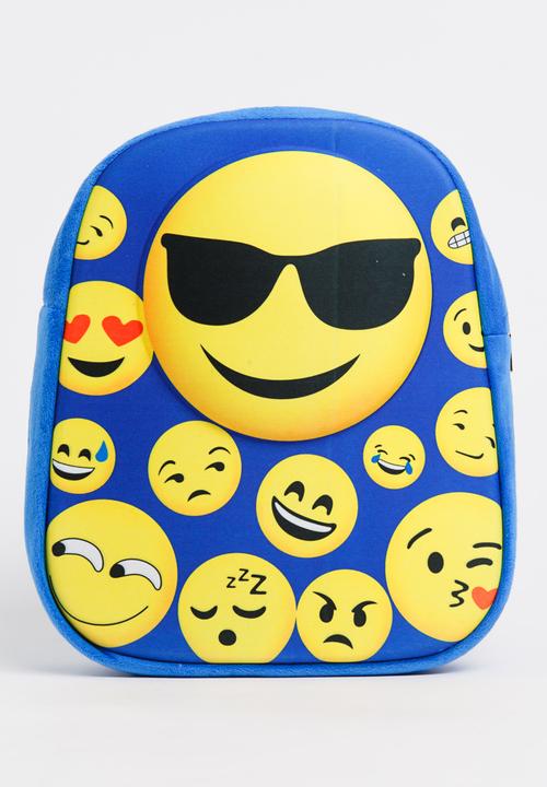 Cool Kids - Cool Face Emoji Back Pack, Cushion and Purse Multi-colour
