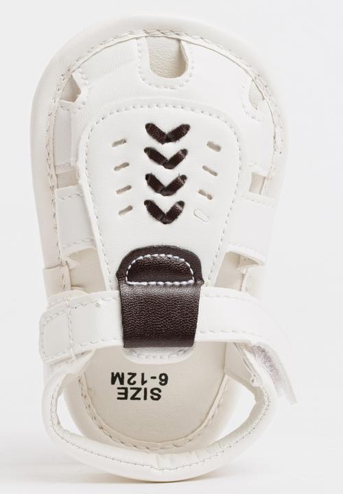 Pop Candy - Boys PU Sandals White