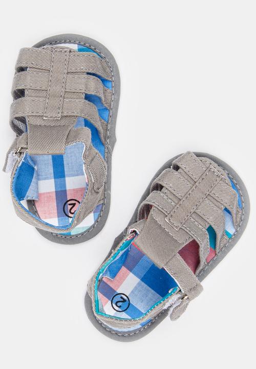Pop Candy - Boys Canvas Sandals Grey