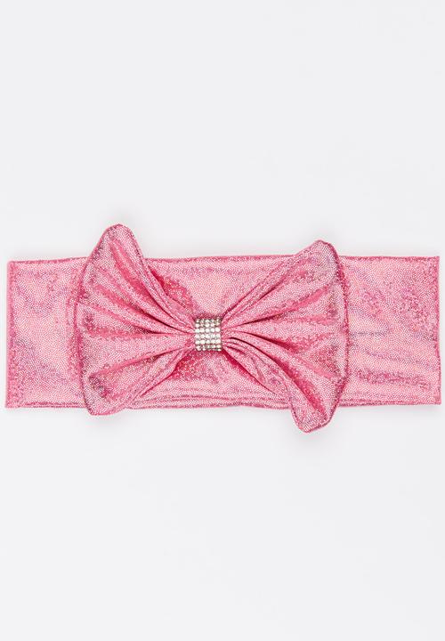 Pop Candy - Girls Bow Headband Pale Pink