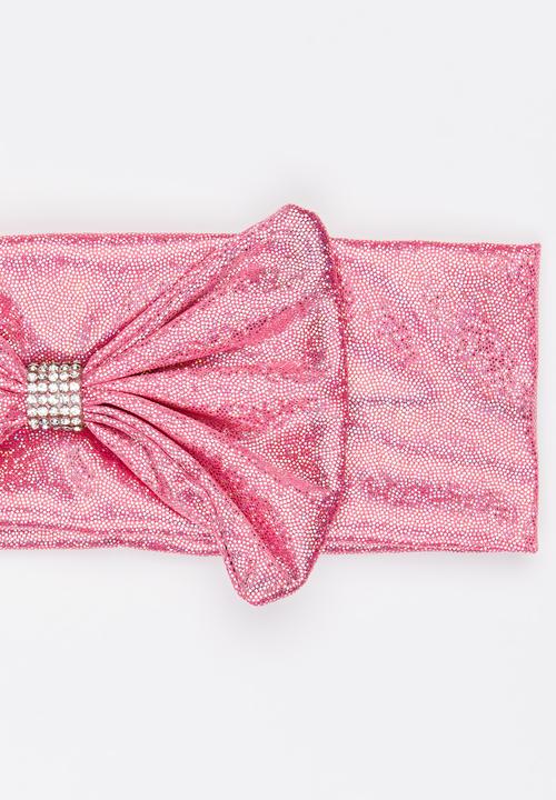 Pop Candy - Girls Bow Headband Pale Pink
