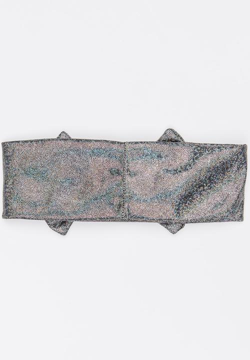 Pop Candy - Girls Bow Headband Silver