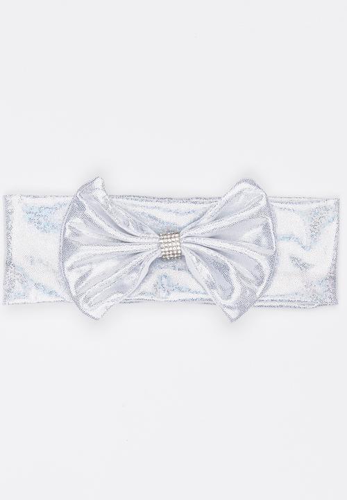 Pop Candy - Girls Bow Headband Silver