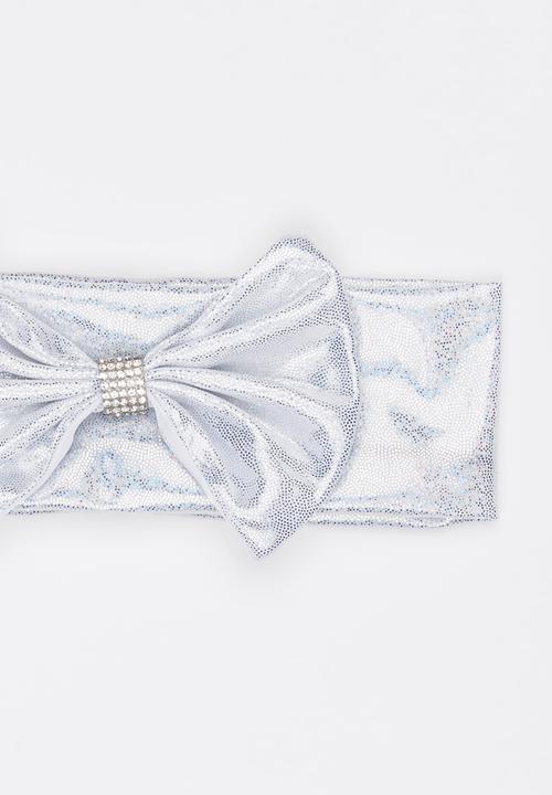 Pop Candy - Girls Bow Headband Silver