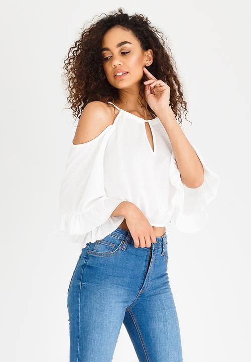 SISSY BOY - Full Bloom Blouse White